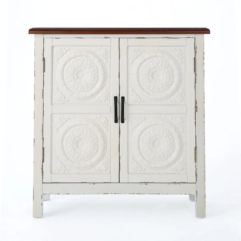Meuble de rangement avant carrelé marron/bleu marine – 1 place assise
