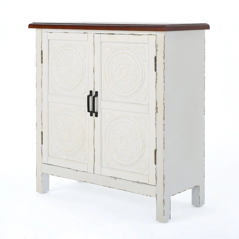 Meuble de rangement avant carrelé marron/bleu marine – 1 place assise