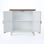 Meuble de rangement avant carrelé marron/bleu marine – 1 place assise