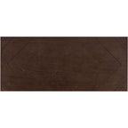 Buffet de rangement marron / bleu marine / gris – 3 poignées en métal, 4 pieds en pin, étagère réglable