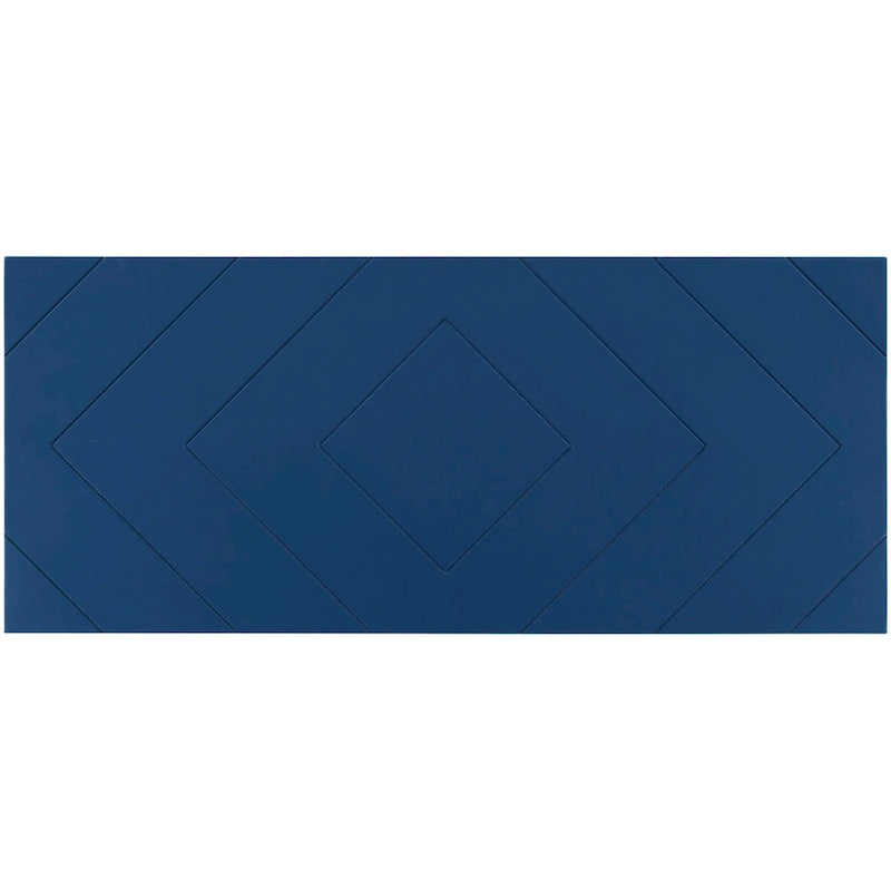 Buffet de rangement marron / bleu marine / gris – 3 poignées en métal, 4 pieds en pin, étagère réglable