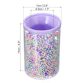 Porte-crayon et porte-pinceau ronds en acrylique violet/rose, organiseur de bureau 1 personne