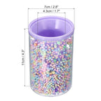 Porte-crayon et porte-pinceau ronds en acrylique violet/rose, organiseur de bureau 1 personne