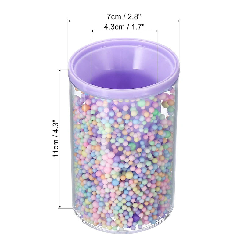 Porte-crayon et porte-pinceau ronds en acrylique violet/rose, organiseur de bureau 1 personne