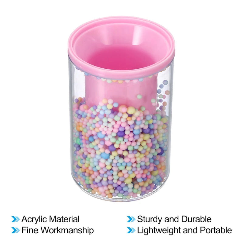 Porte-crayon et porte-pinceau ronds en acrylique violet/rose, organiseur de bureau 1 personne