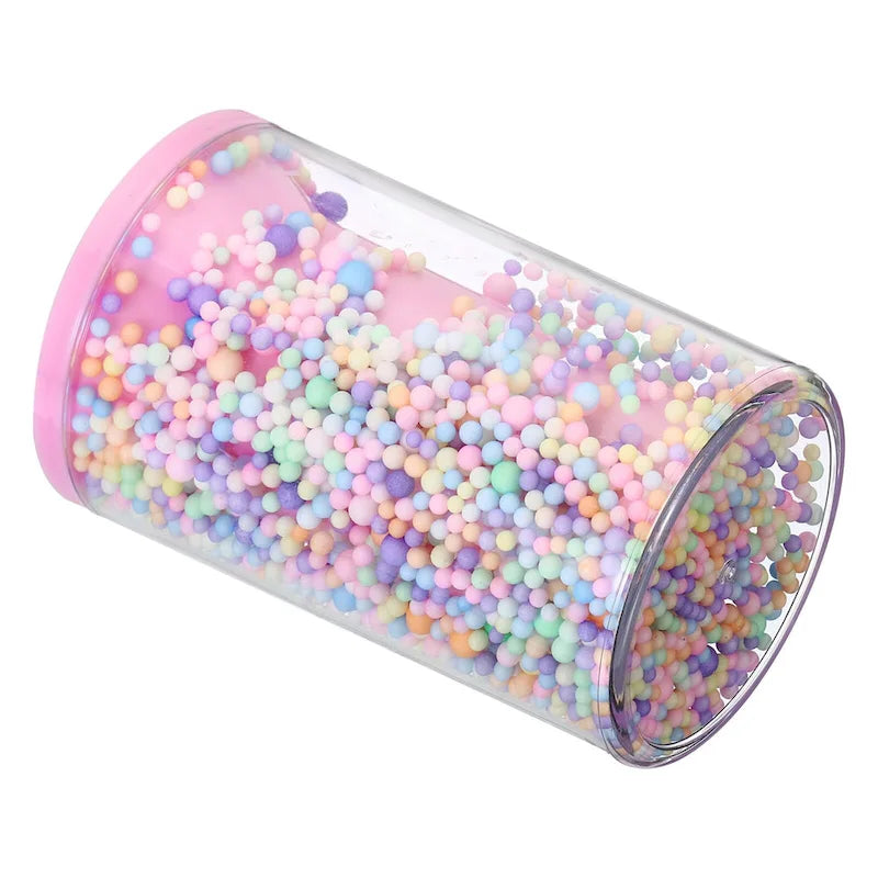 Porte-crayon et porte-pinceau ronds en acrylique violet/rose, organiseur de bureau 1 personne