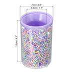 Porte-crayon et porte-pinceau ronds en acrylique violet/rose, organiseur de bureau 1 personne