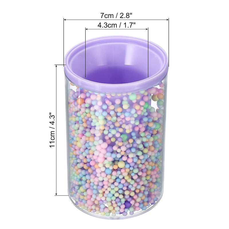 Porte-crayon et porte-pinceau ronds en acrylique violet/rose, organiseur de bureau 1 personne