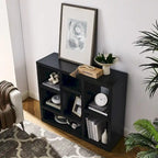 Meuble de rangement 7 cubes noir avec tiroir – Assemblage par 1 personne
