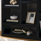 Meuble de rangement 7 cubes noir avec tiroir – Assemblage par 1 personne