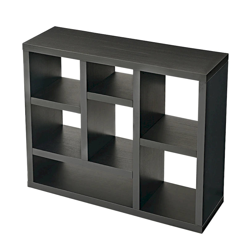 Meuble de rangement 7 cubes noir avec tiroir – Assemblage par 1 personne