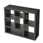 Meuble de rangement 7 cubes noir avec tiroir – Assemblage par 1 personne