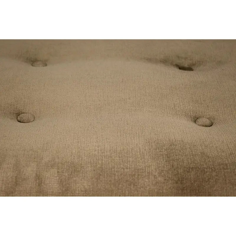 Banc de rangement ottoman capitonné – 2 places – café/gris