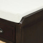 Banc de rangement avec 3 tiroirs et 3 paniers en rotin, 1 place – Blanc blanchi / Expresso / Bleu marine antique / Blanc