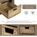 Banc de rangement avec 3 tiroirs et 3 paniers en rotin, 1 place – Blanc blanchi / Expresso / Bleu marine antique / Blanc