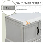 Banc de rangement avec 2 tiroirs et 2 coussins amovibles – 2 places, 5 couleurs