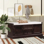 Banc de rangement avec 2 tiroirs et 2 coussins amovibles – 2 places, 5 couleurs