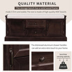 Banc de rangement avec 2 tiroirs et 2 coussins amovibles – 2 places, 5 couleurs