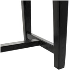 Banc en cuir tressé noir – 2 places