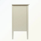 Bahut 2 portes en bois noir/blanc cassé, 1 pièce