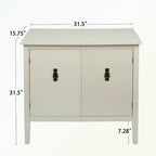 Bahut 2 portes en bois noir/blanc cassé, 1 pièce