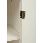 Bahut 2 portes en bois noir/blanc cassé, 1 pièce