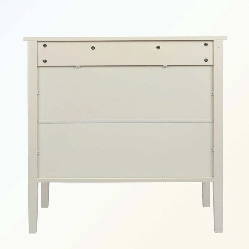 Bahut 2 portes en bois noir/blanc cassé, 1 pièce