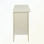 Bahut 2 portes en bois noir/blanc cassé, 1 pièce