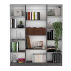 Ensemble de 3 bibliothèques en bois stratifié blanc/multicolore/noir pour 1 à 2 utilisateurs