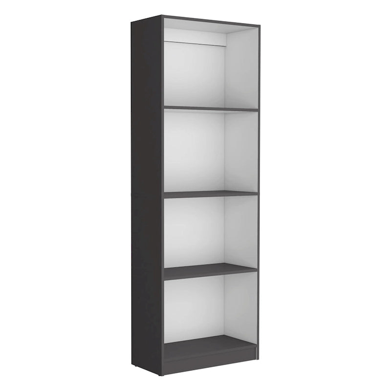 Ensemble de 3 bibliothèques en bois stratifié blanc/multicolore/noir pour 1 à 2 utilisateurs