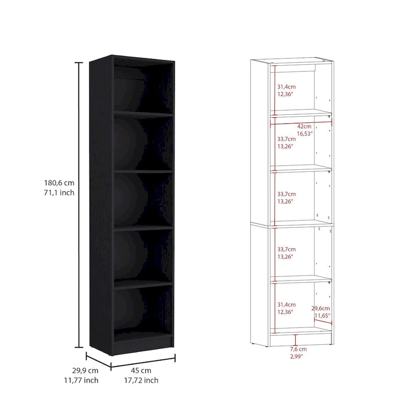 Ensemble de 3 bibliothèques en bois stratifié blanc/multicolore/noir pour 1 à 2 utilisateurs