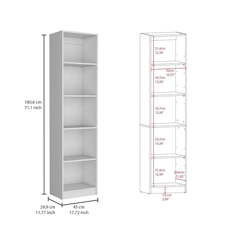Ensemble de 3 bibliothèques en bois stratifié blanc/multicolore/noir pour 1 à 2 utilisateurs