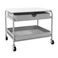 Chariot de rangement et d'imprimante sous bureau, blanc, utilisateur unique