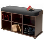 Banc de rangement expresso et noir avec coussin – 1 personne