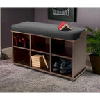 Banc de rangement expresso et noir avec coussin – 1 personne