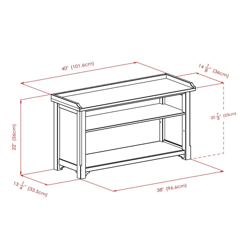 Banc de rangement noyer et noir avec 3 paniers pliables, 1 place