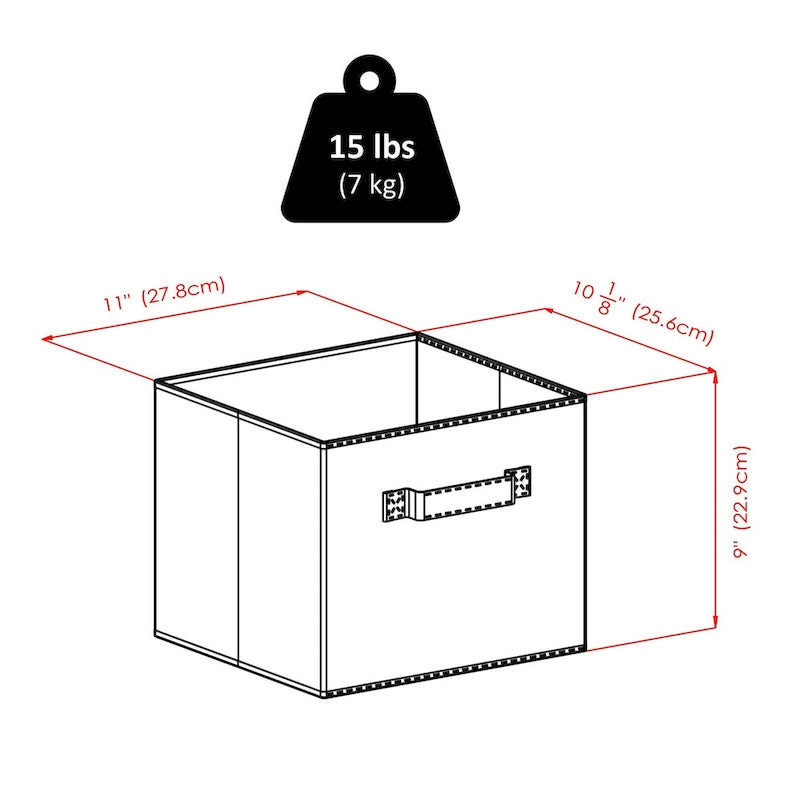 Banc de rangement noyer et noir avec 3 paniers pliables, 1 place