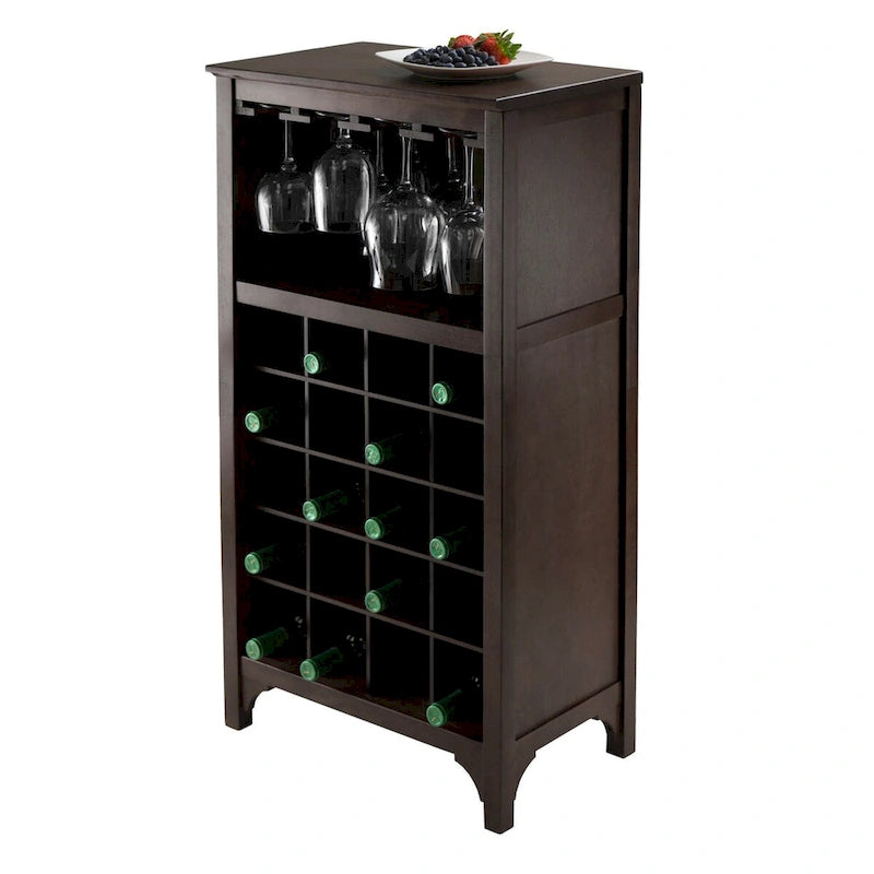 Cave à vin en bois expresso – Autonome, 20 bouteilles