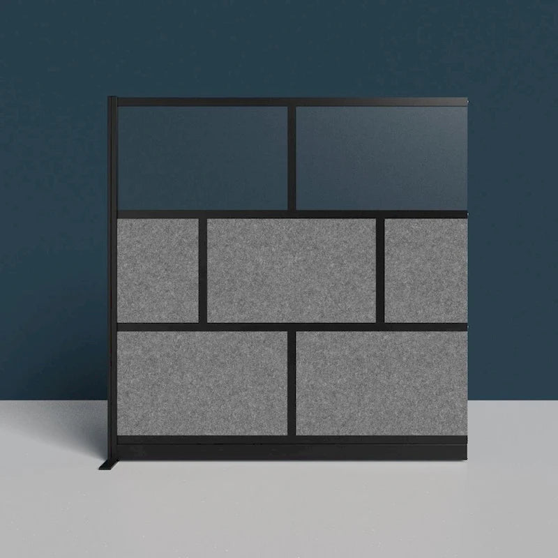 Cloison modulable noire brillante – 178 cm x 178 cm, un utilisateur