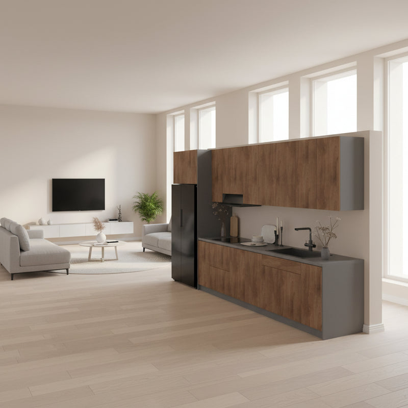 Kitchen Timeless Collection Natural Teak Color Base Size 13Ft Wide - 157x24
