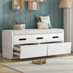 Banc de rangement rustique avec tiroirs en bois naturel blanc/marine/espresso – 1 à 2 places