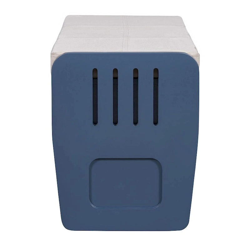 Banc de rangement rustique avec tiroirs en bois naturel blanc/marine/espresso – 1 à 2 places