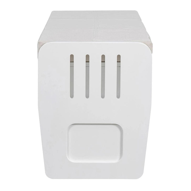 Banc de rangement rustique avec tiroirs en bois naturel blanc/marine/espresso – 1 à 2 places