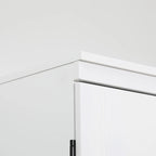 Meuble de cuisine autoportant gris/blanc, 4 portes, 6 étagères, simple