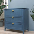 Meuble bas à 3 tiroirs bleu, style américain, simple