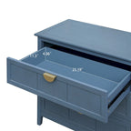 Meuble bas à 3 tiroirs bleu, style américain, simple