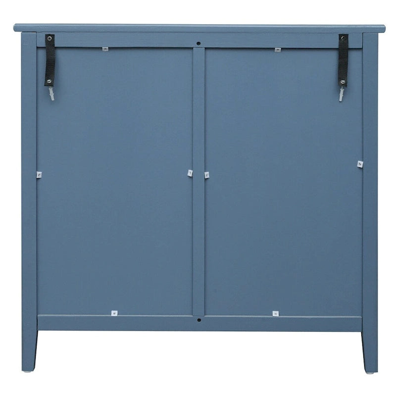 Meuble bas à 3 tiroirs bleu, style américain, simple