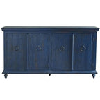 Macao 4 Door Sideboard - Blue - 73