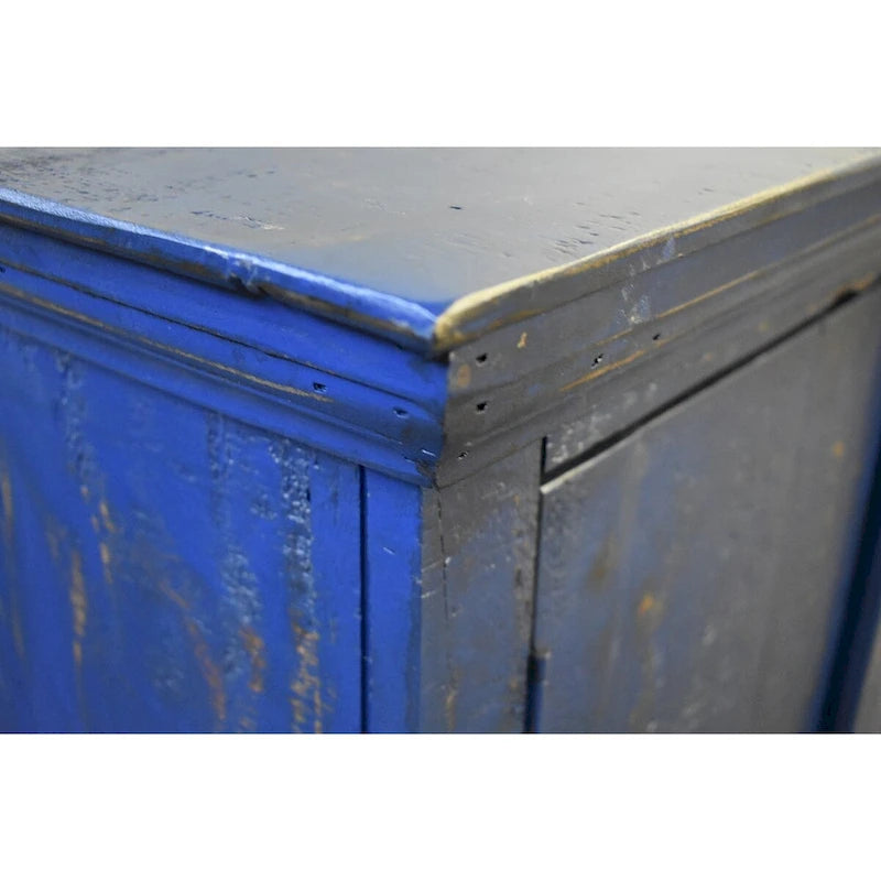 Buffet de ferme bleu à 4 portes – 1 place assuise (73 po)