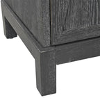 Bahut à 4 portes avec miroir – Gris / Bois